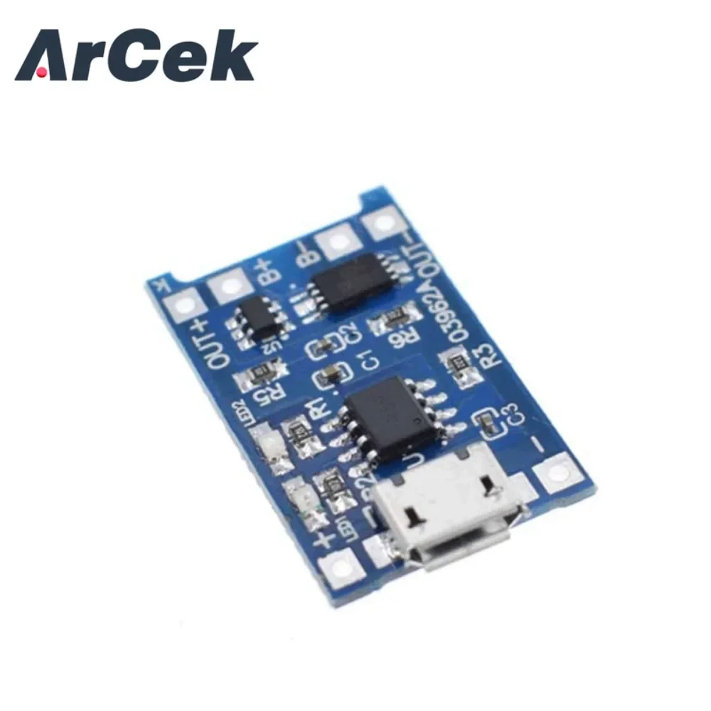 1PCS Micro USB 5V 1A 18650 TC4056A Lithium Battery Charger Module Charging Board with Protection Dual Functions BMS
