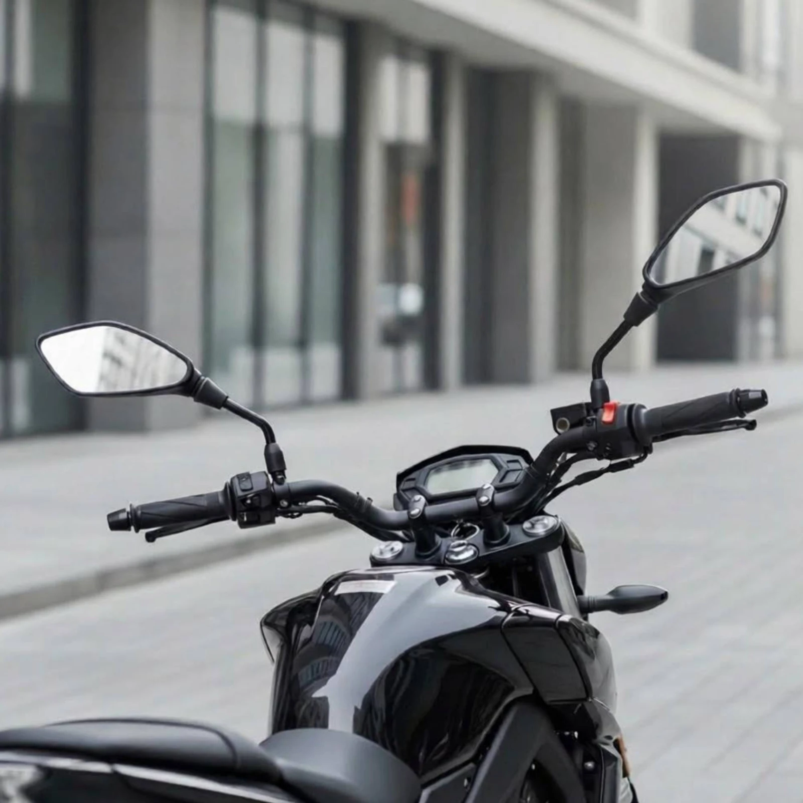 Motorcycle Mirrors with Metal Stems Angular Motorcycle Rearview Mirror Tapered Adjustable for Motorcyclists, Motorcycles
