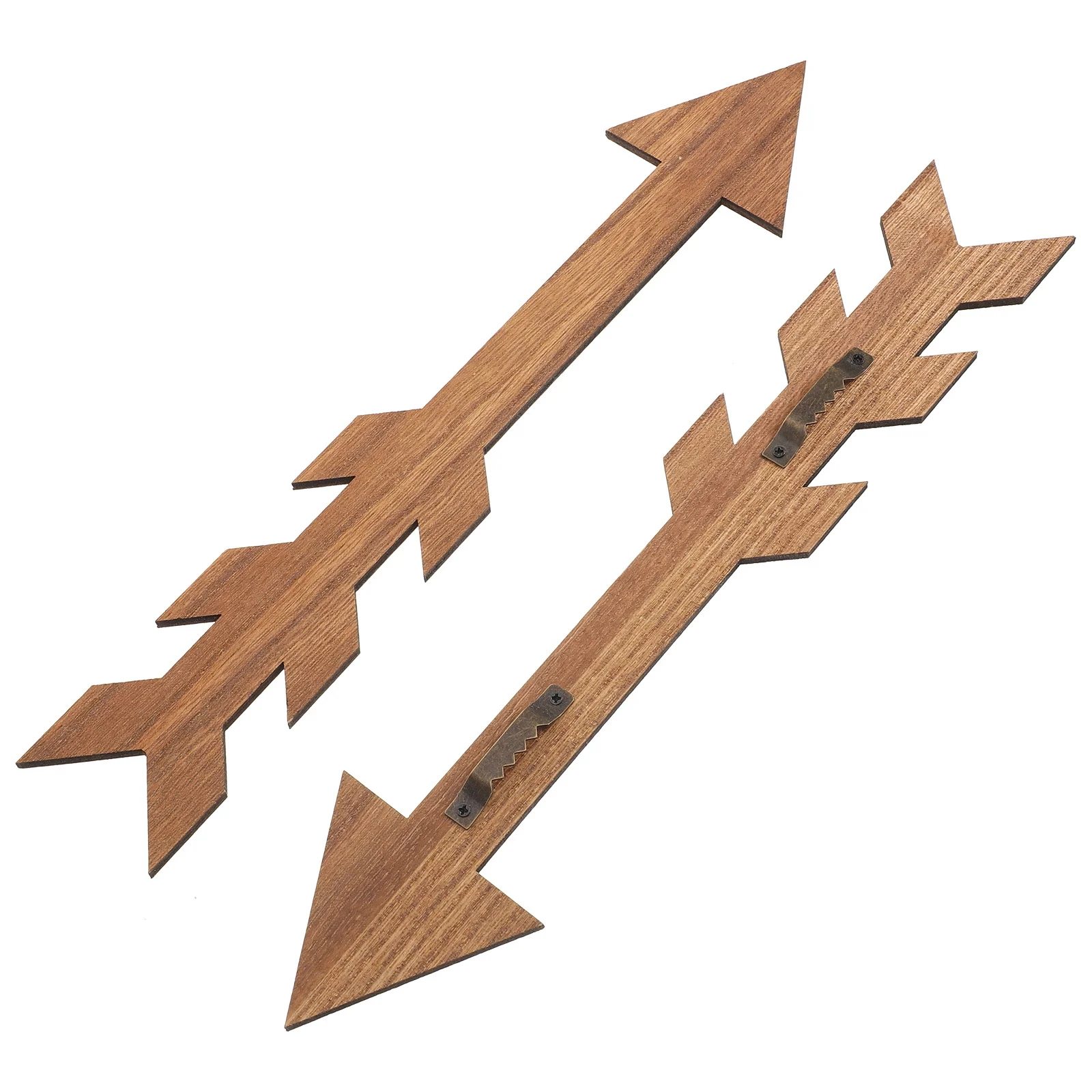 

2Pcs Wood Arrow Wall Decor Mailbox Sign Vintage Rustic Solid Wood Garden Plaques Farmhouse Style Outdoor Entryway Wall Art