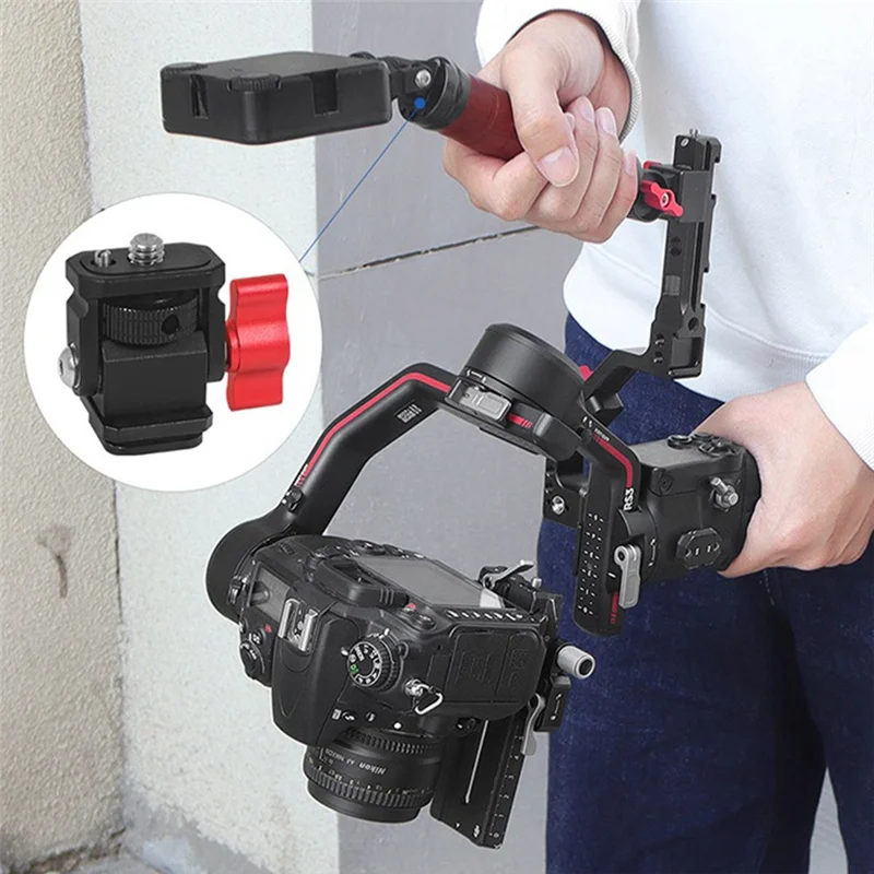 Para DJI Estabilizador de mano Soporte de cardán de expansión Mango de olla de elevación de palisandro plegable multifuncional de doble uso Durable, A