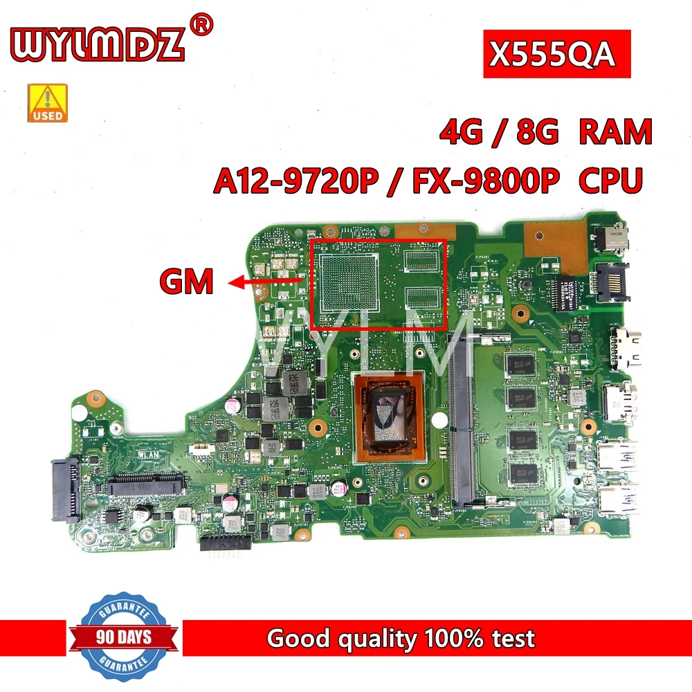 

X555QA A12-9720P CPU 4G/8GB RAM Материнская плата Asus X555 X555Q X555QG A555 A555Q A555QG материнская плата для ноутбука 100% протестирована