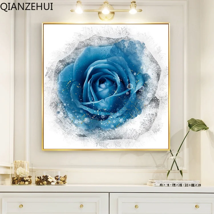 

DIY full Diamond Embroidery,Round Diamond Rose Romance bedroom Living room decoration rhinestone beads Diamond painting