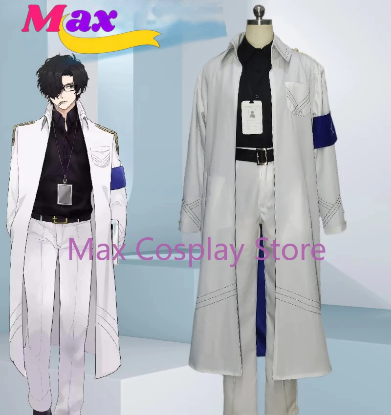 Max Cos Anime Blue Archive Schale Sensei Game Suit Cosplay Costume Cool Handsome Uniform Halloween Party Role Play Outfit