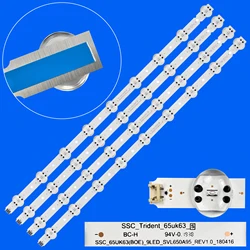 Tira de LED para iluminación trasera para 65UK6300YVB 65UK6300 65UK6400 65UK6470PLC 65UK6400PLF 65UK6300PUE SSC_65UK63_9LED_SVL650A95 EAV 64013801