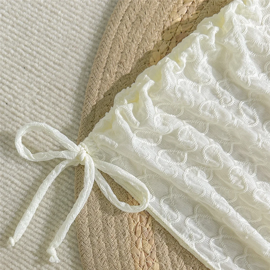 Mit Rock, Neckholder-Bikini, Damen-Badeanzug, dreiteiliges Bikini-Set, Damen-Badebekleidung, brasilianischer Badeanzug mit Polsterung, Badeanzug, Schwimmbekleidung V7071 – Detail 20