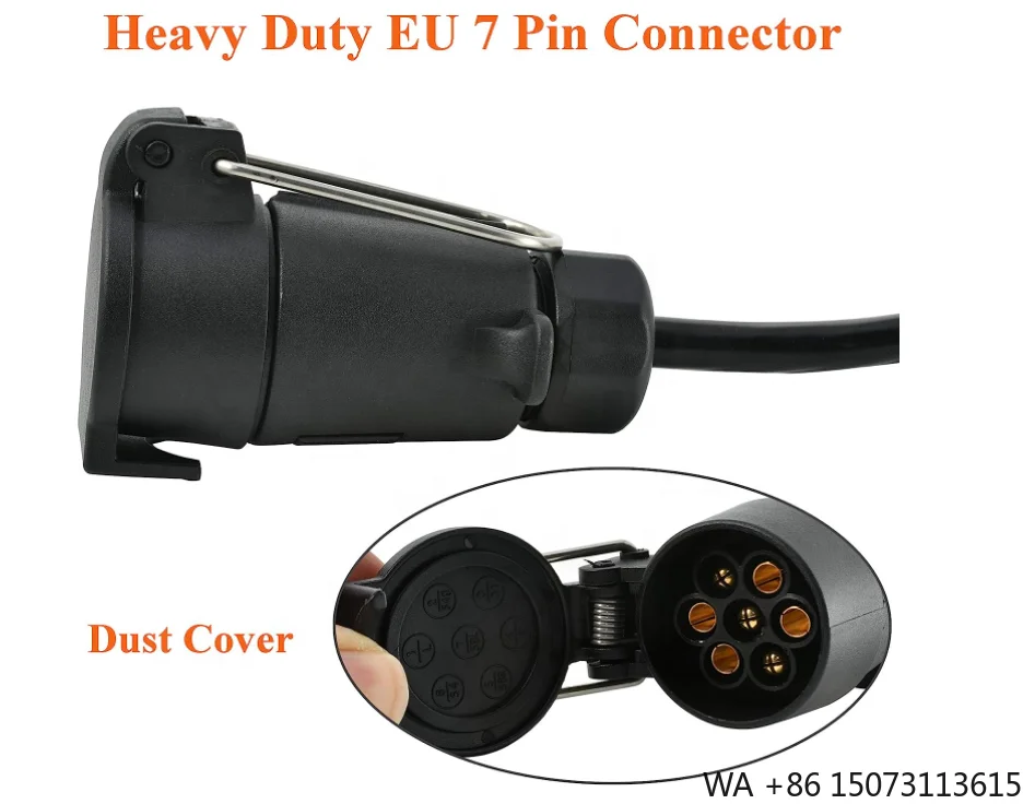 7-Pin to 4-Pin Trailer Adapter Light Converter USA 4-Pin to EUR 7-Pin Socket