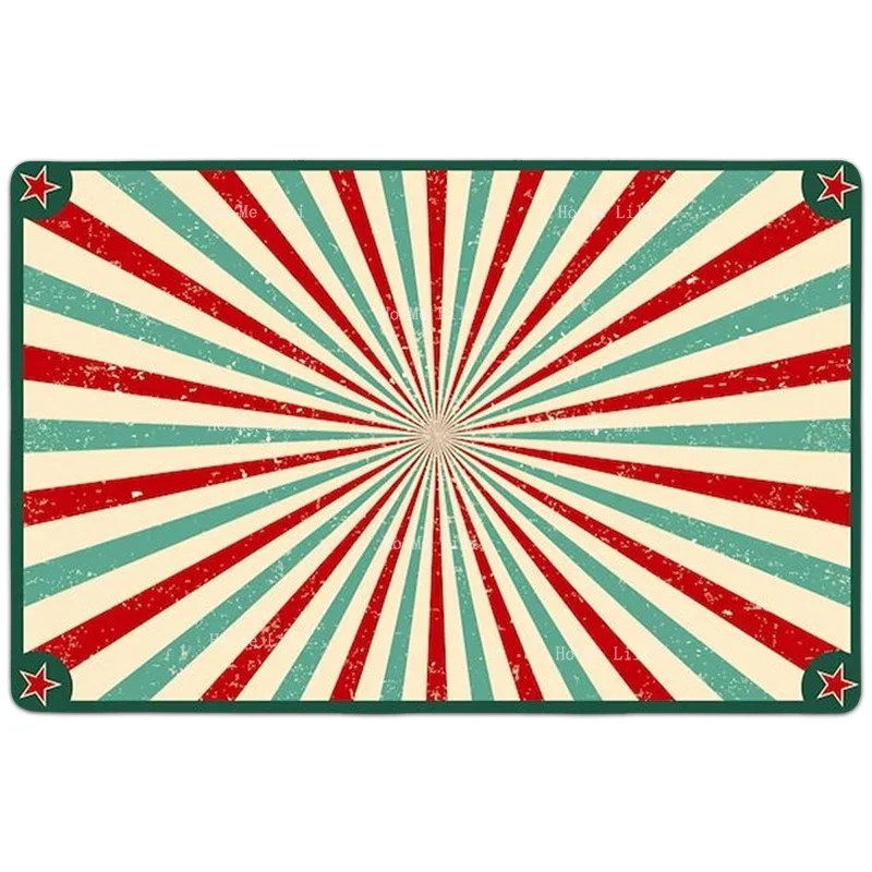 Sunbeam Retro Ray Sambist Background Vector Art Image Non Slip Flannel Floor Rugs By Ho Me Lili