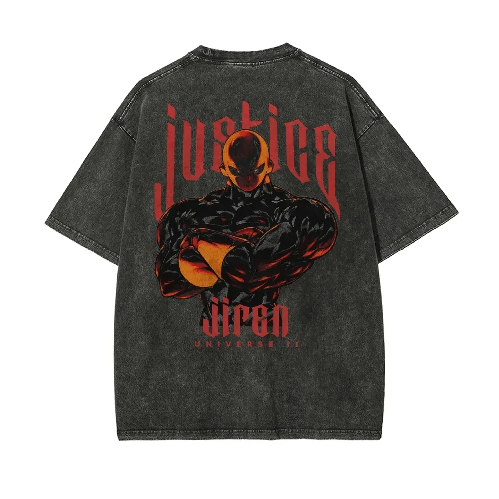 Jiren Shirt Dragon Ball Super Anime Men Vintage Acid Wash Oversized Cotton Streetwear Universe 11 Pride Trooper Tees 2026 - view 3