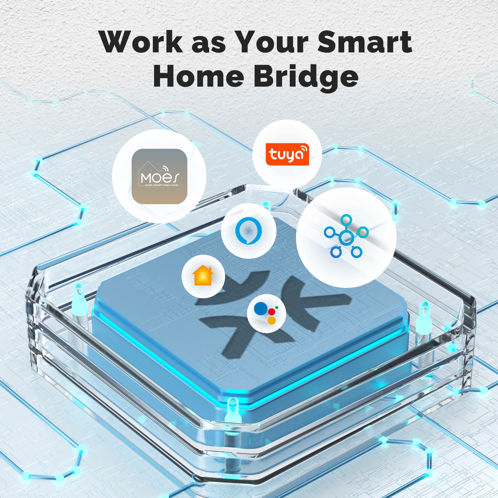 MOES Tuya masalah WiFi Switch modul 2 Gang Smart Automation Timer App Remote Control bekerja dengan Alexa Google Home Apple