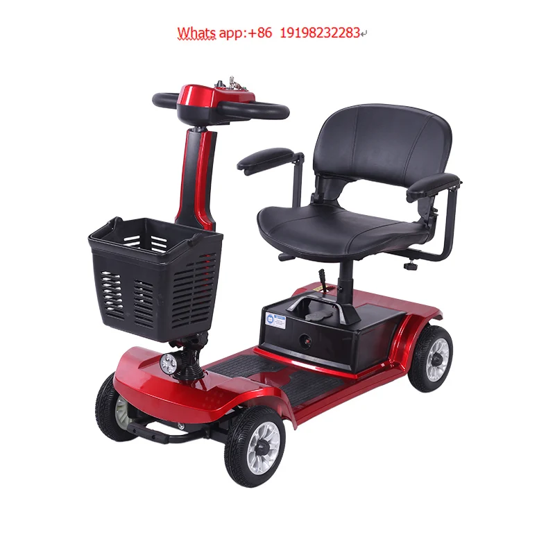 

High Quality Foldable 4 Wheels Electric Scooter Handicapped Electric Mobility Scooter for Elders with Portable Battery