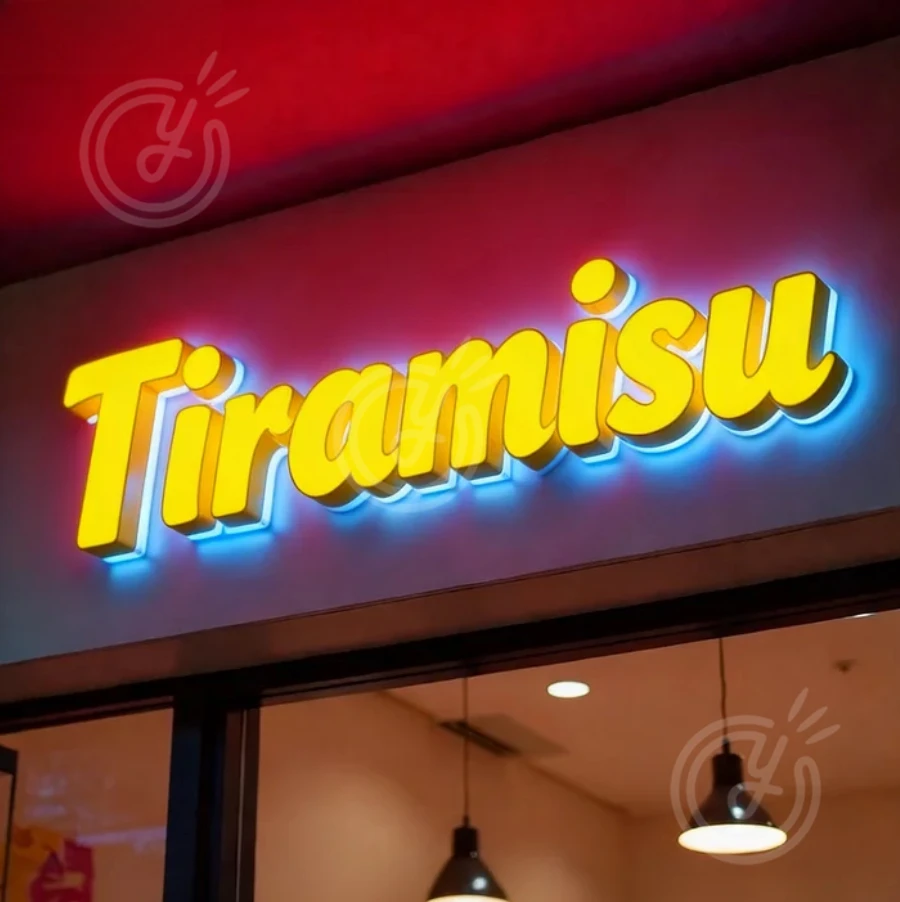 Custom Logo Sign Business Decorative Letters Acrylic Neon Signage Led Light Signs Wall Advertising De Restaurant Large Luminous