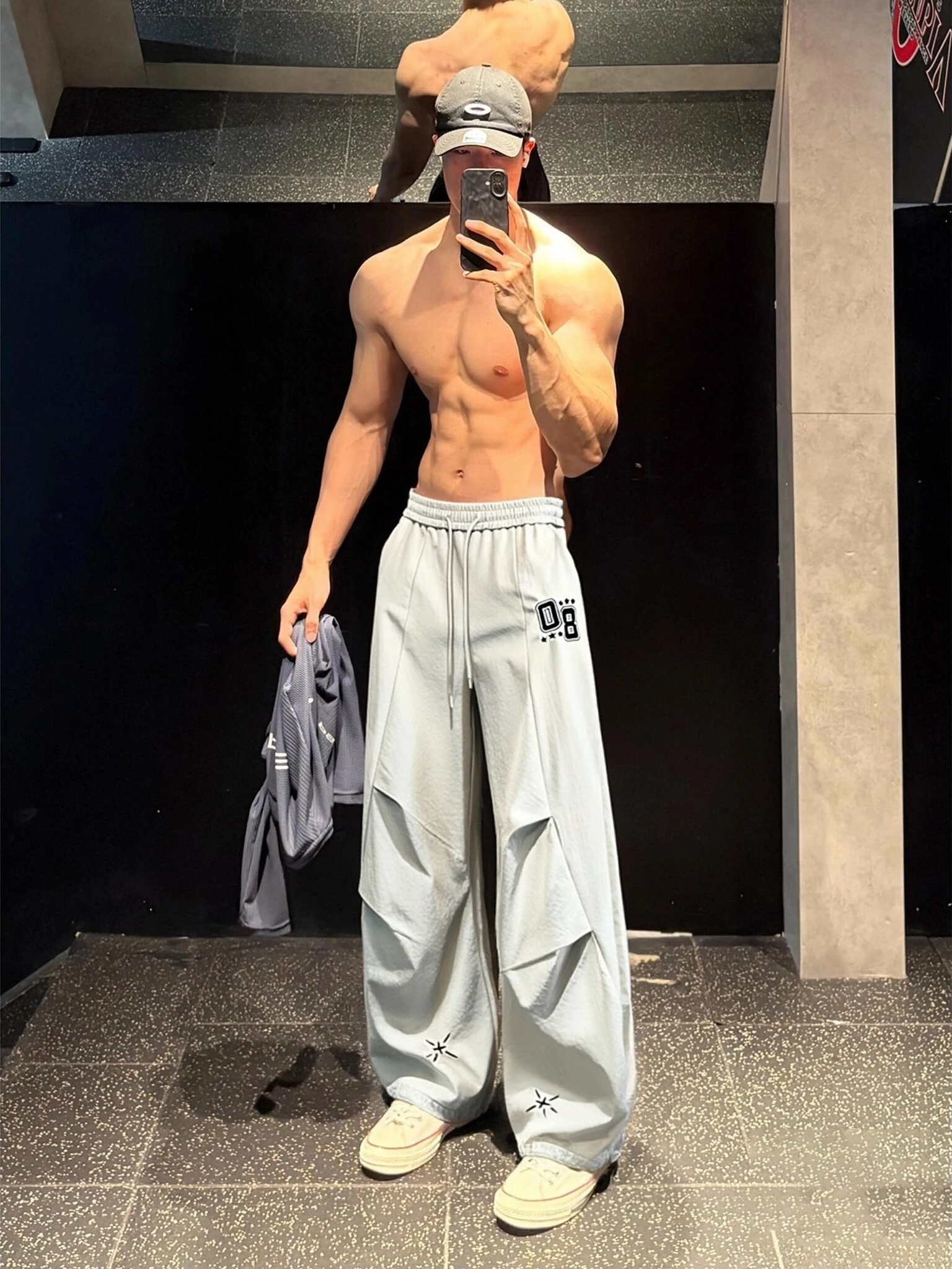 

American Sle Qui Dry Sport Pants Men's Spring Summer Thin Ice Silk Rope Binding Fitn Trousers Cleanfit Bent Knife Pants