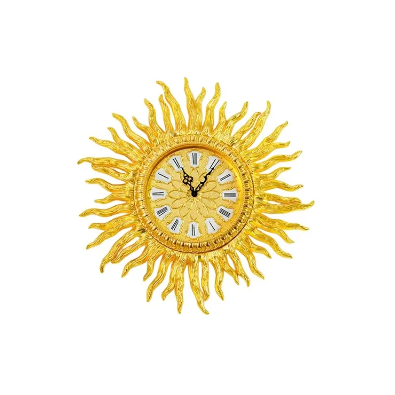 

Deluxe Gold Double Sided Quartz Wall Clock - Elegant Home Decor for Living Rooms, Hallways and Offices (Custom Logo Available) "