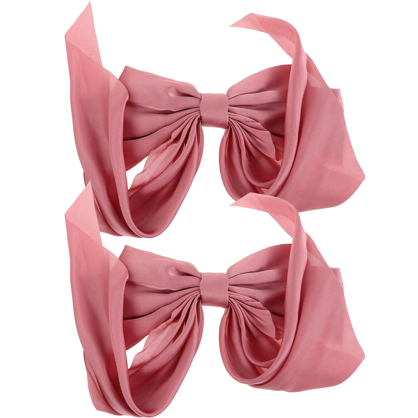 

2Pcs Large Bowknot Hair Clip with Long Flowing Ribbon Spring Barrette Fabric Hairpin for Women Girls Kids Ponytail Bun Styling