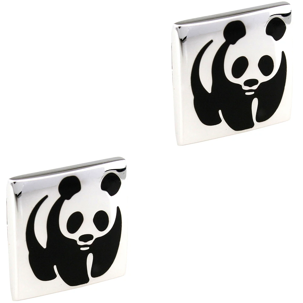 28 أنماط الكلب النحل الباندا أزرار أكمام زهرة معدنية سوداء أزرار أكمام 1 زوج