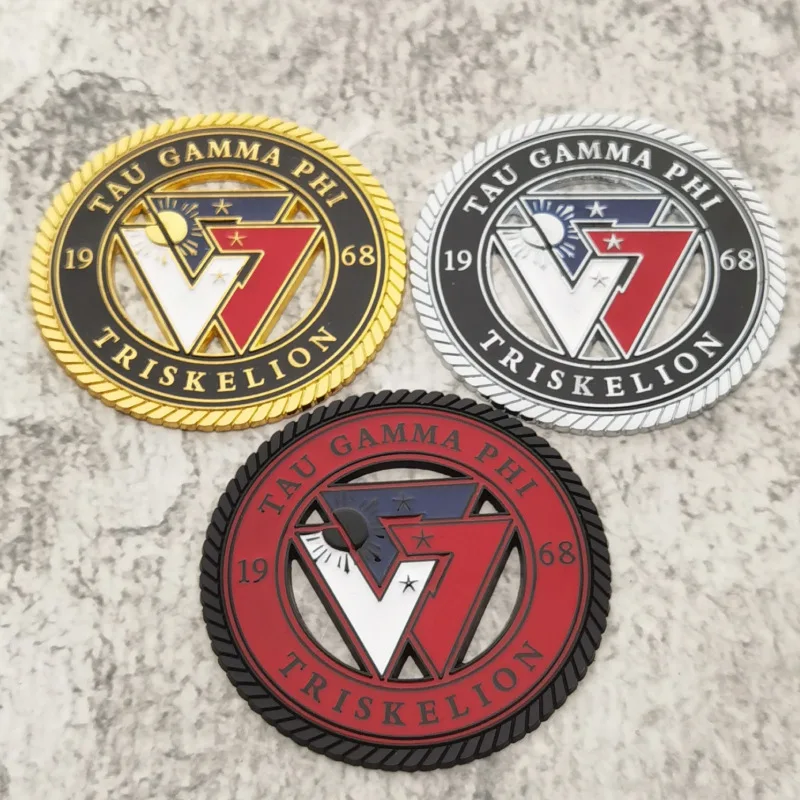 

High-quality Modification Metal 3D Car Sticker TAU GAMMA PHI Body Decoration Scratch Cover DIY Decoration Car Accessories