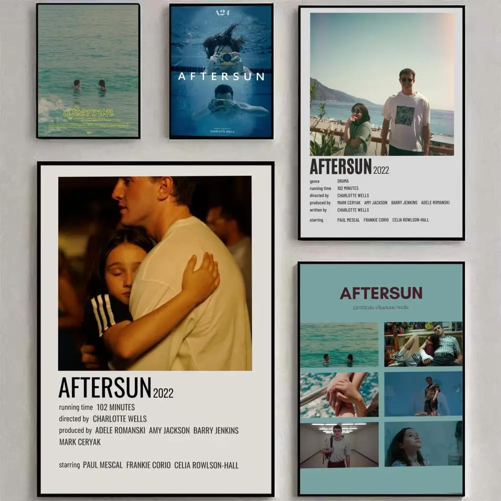 Póster de película Aftersun, calcomanía artística de pared HD impermeable, decoración estética autoadhesiva para el hogar y la vida, novedad de 2022