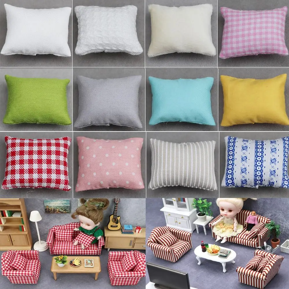 ชุดเฟอร์นิเจอร์จิ๋ว 4 ชิ้น เก้าอี้จำลอง โต๊ะไม้จิ๋ว เบาะโซฟาตุ๊กตา ของตกแต่งบ้าน