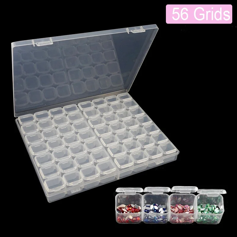 

Nail Art Jewelry Rhinestone Mosaic Storage Container DIY Diamond Painting Embroidery Storage Box Multifunctional Storage Box