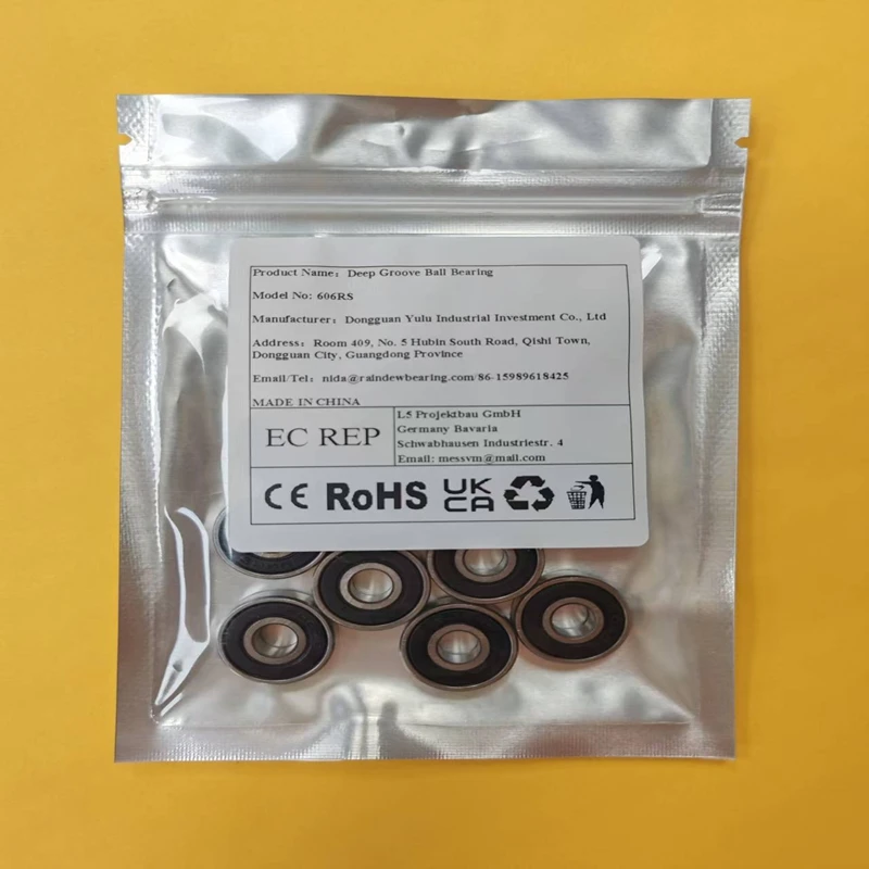 

606RS Bearing ABEC-7 (10PCS) 6*17*6 mm Miniature Sealed 606-2RS Ball Bearings 606 2RS
