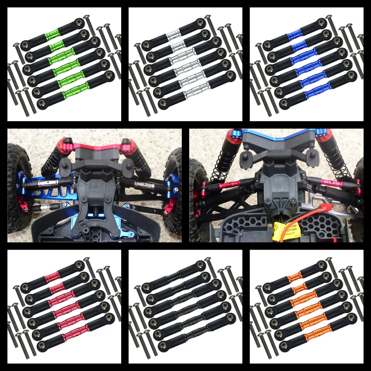 

GPM Aluminum Adjustable Tie Rods For ARRMA 1/10 Granite Mega Senton 3S BLX