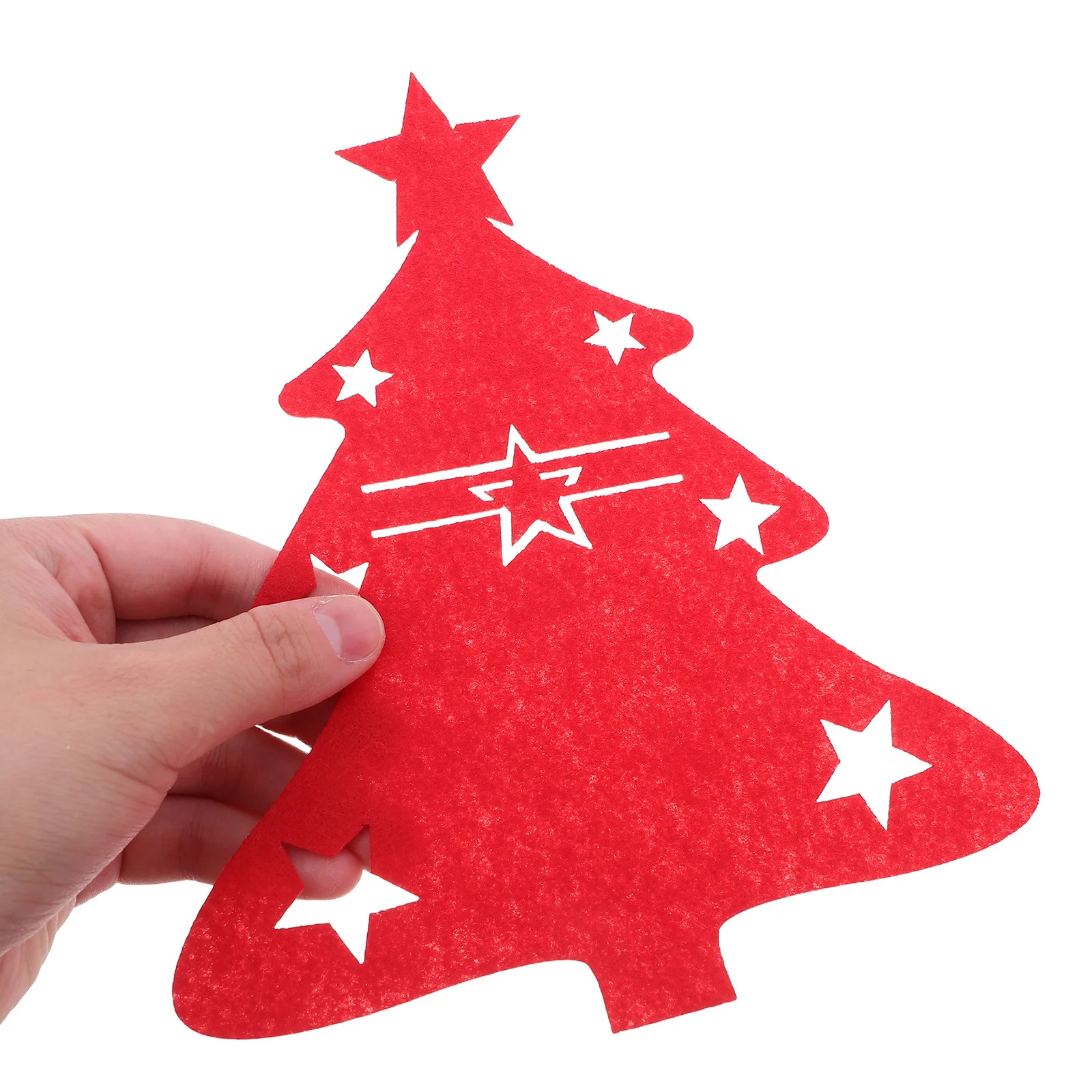 

48Pcs Xmas Red Felt Cutlery Holder Christmas Tree Silverware Bags Tableware Decoration Party Supplies Felt Silverware Holder Bag