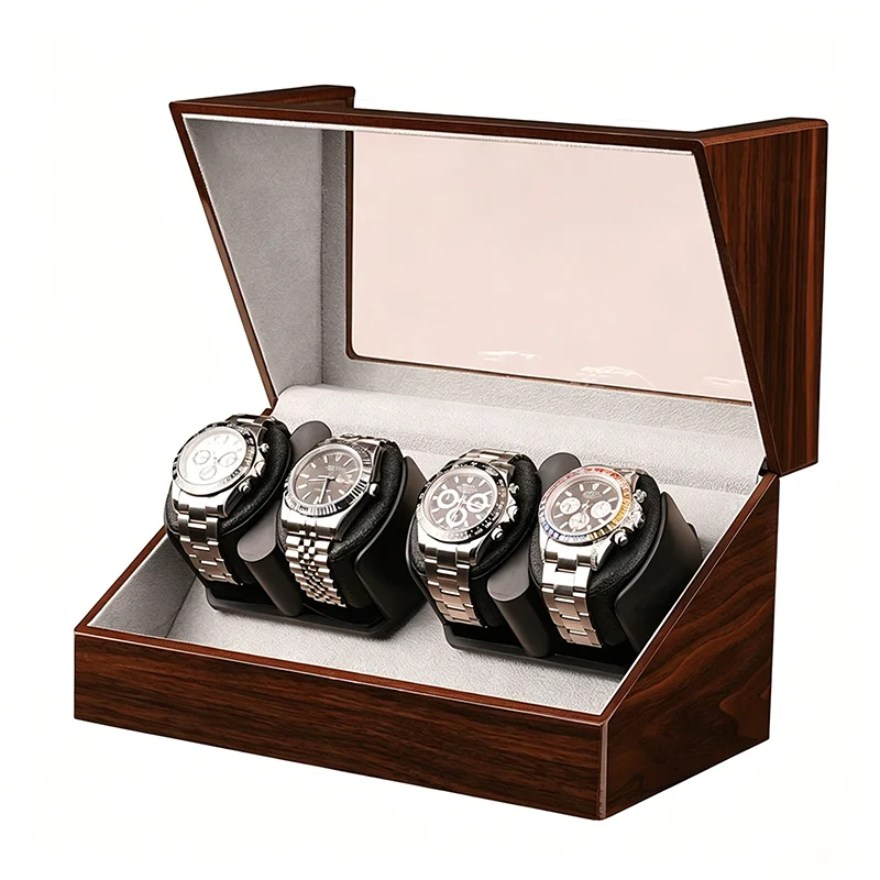 

Wooden Watch Winding Luxury Automatic Portable Wrist Watch Winder Rotating Display Mechanical Watches Box Watches Storage Holder