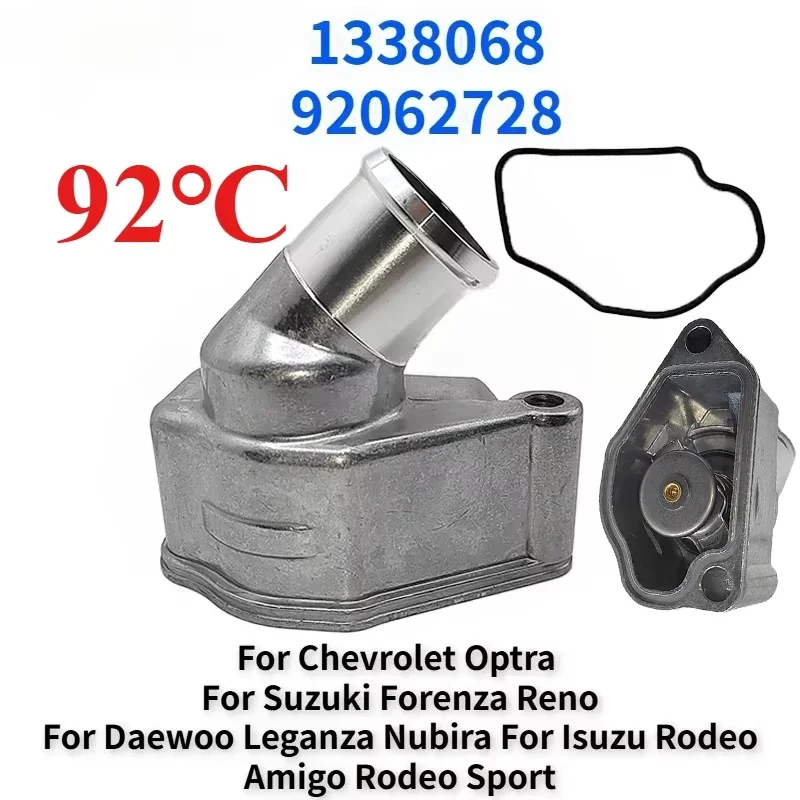 

92℃ 1338068 92062728 For Chevrolet Optra Suzuki Forenza Reno Daewoo Nubira Isuzu Engine Coolant Thermostat Housing Assembly Suit