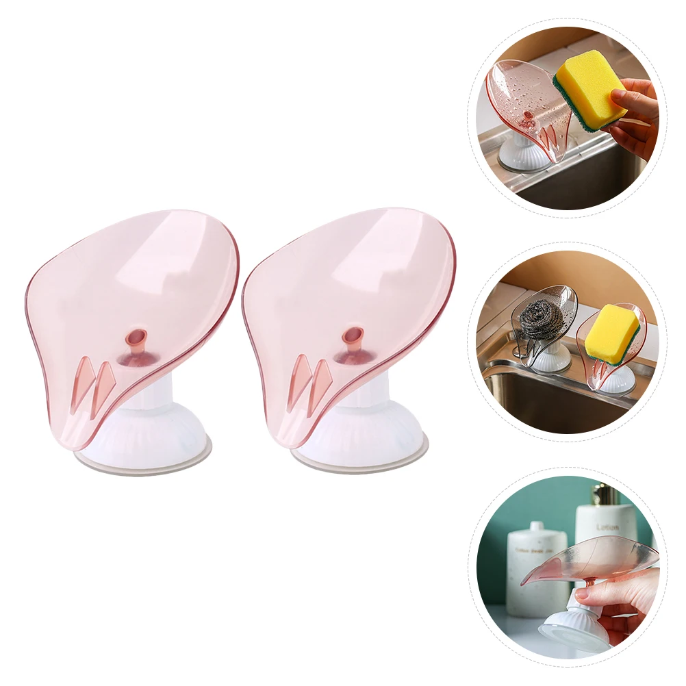 

2pcs Plastic Storage Racks Home Bathroom Holders Compact Size Draining Soap Boxes Household Storage Shelves Rotation Soap Boxes