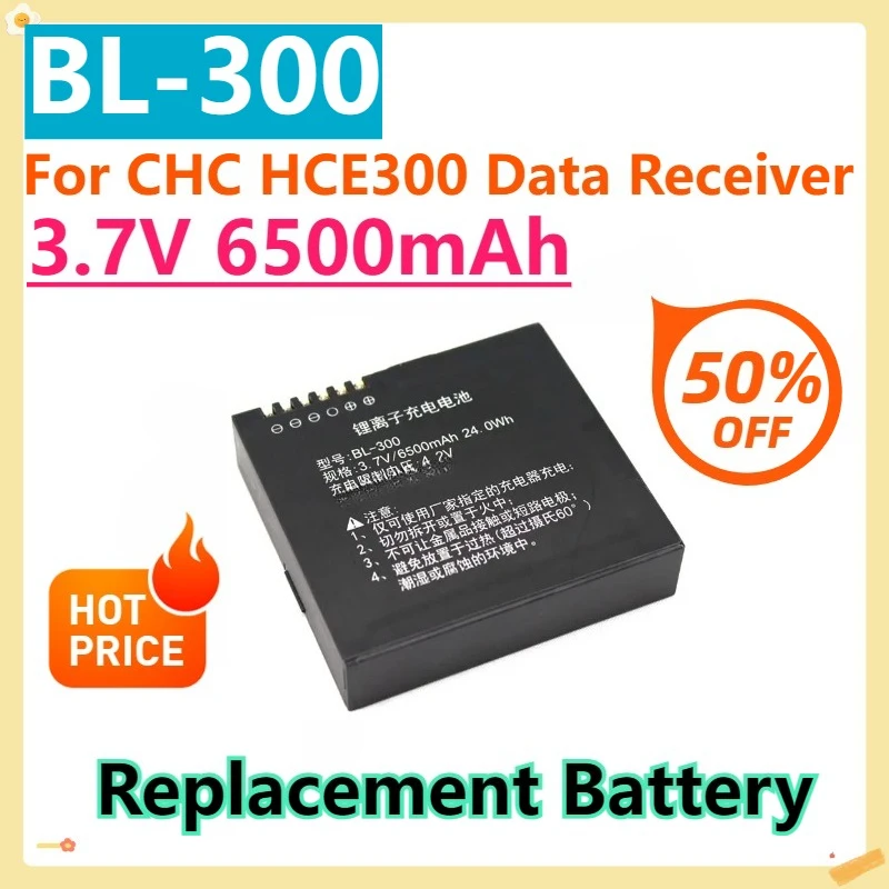 

For CHC HCE300 Data Receiver 3.7V 6500mAh Large Capacity Battery BL-300 Suitable