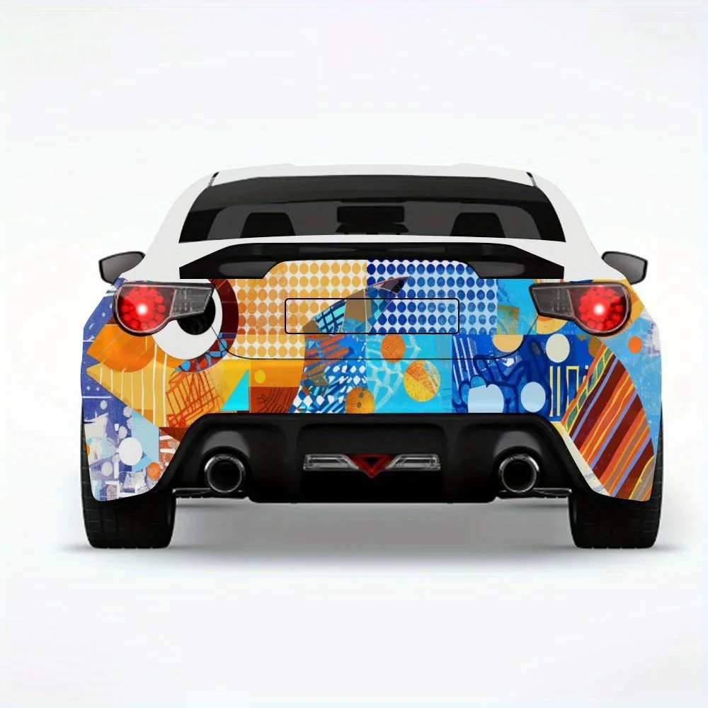 

Colorful Mosaic Fish Car Sticker,Vinyl Decal for Car Rear, Waterproof Self-Adhesive Vinyl Stickers for Vehicle Tail and Bumper,