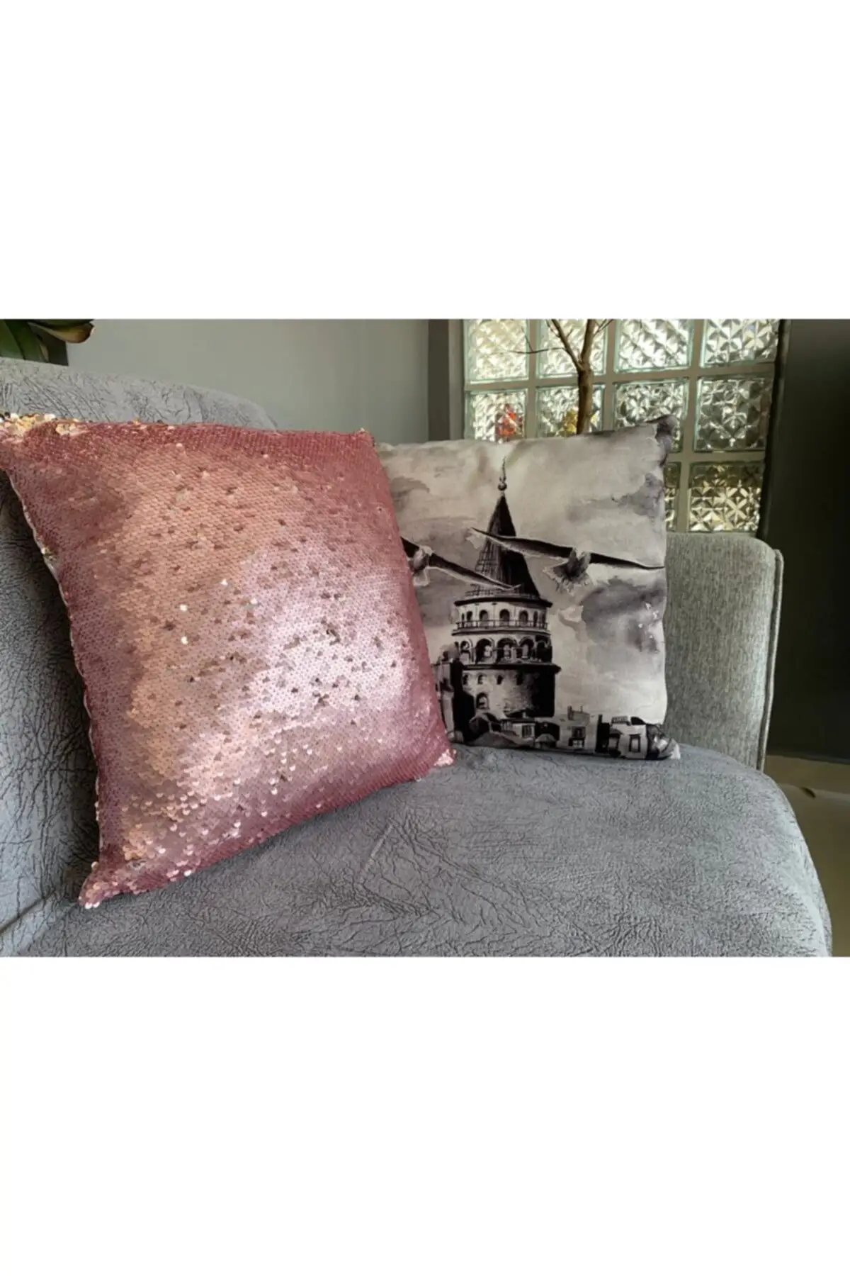 Payet Berpayet Sarung Dekorasi Bantal Set Dekorasi Rumah Sofa Bed Lucu Cantik Puff Fashion Mewah