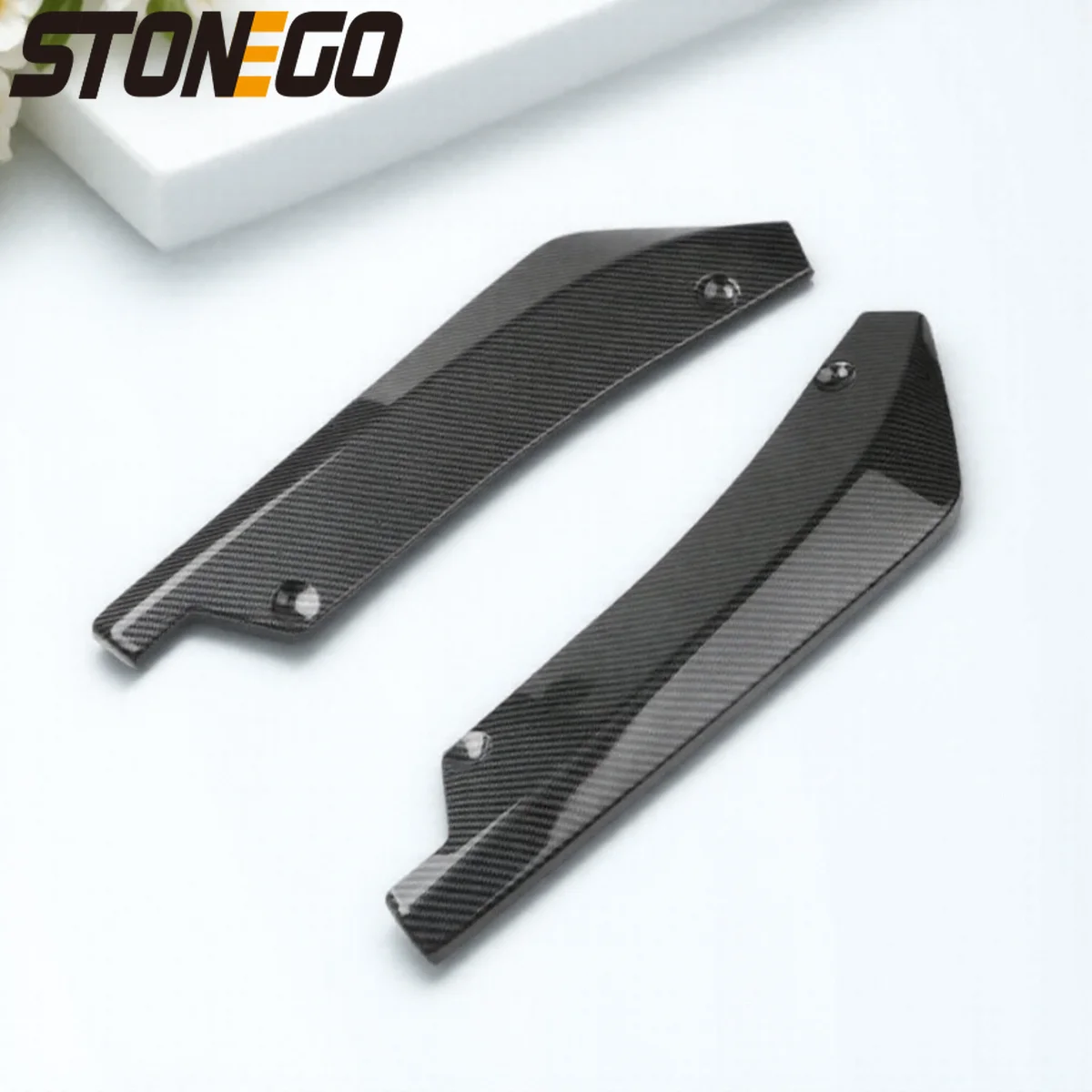 

1 комплект, автомобильный передний и задний бампер, полоса для губ, спойлер, диффузор, сплиттер, защита от царапин, крылышки из углеродного волокна, расширение боковой юбки