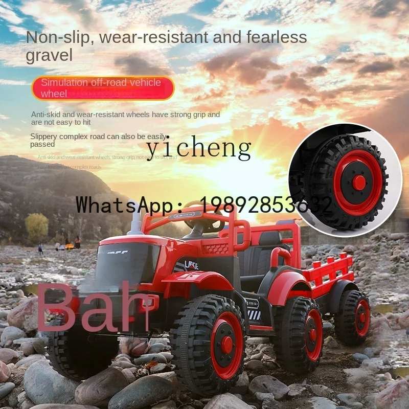 AE  Children's Electric Tractor Can  with Bucket Boys and Girls Remote Control Oversized Car Toy Car