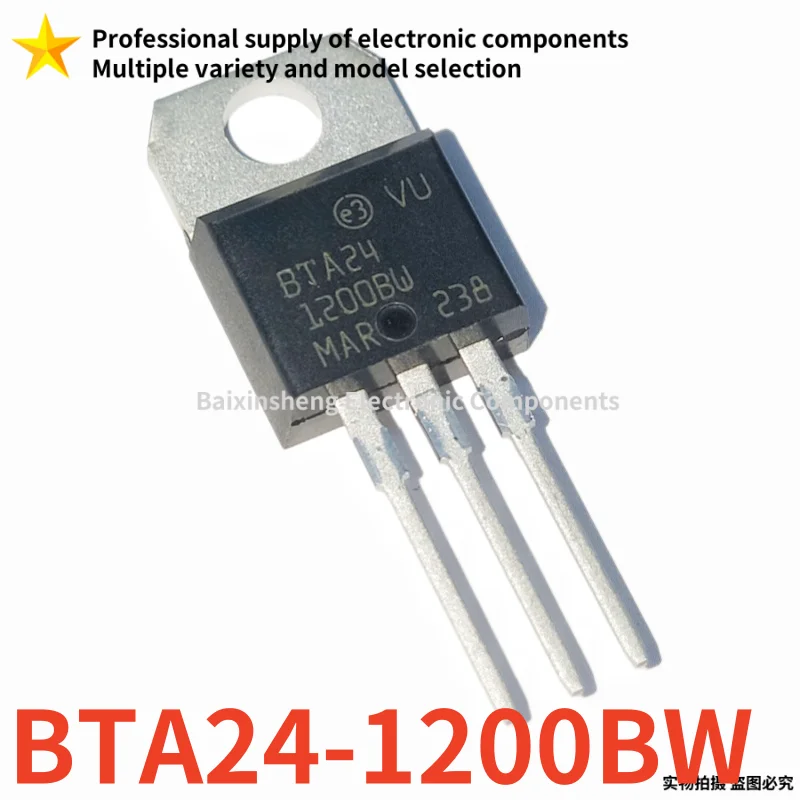 10PCS NEW BTA BTA24 BTA24-800C BTA24-1200B BTA24-600C BTA24-1000B BTA24-1200 BTA24-1200BW TO-220 BTA06T BTA06T-600CW