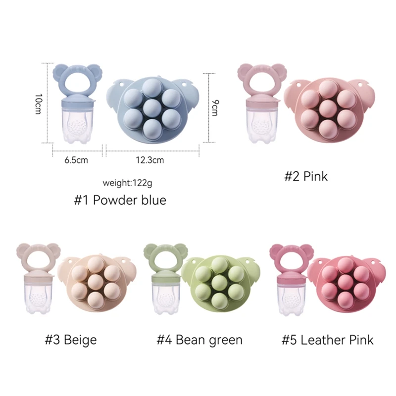 Baby Fruit Feeder Food Grade Silica Gel Pacifier Silicone Teething Nipple Feeding Grind Fruits Vegetable for Baby\'s Meal Feeding