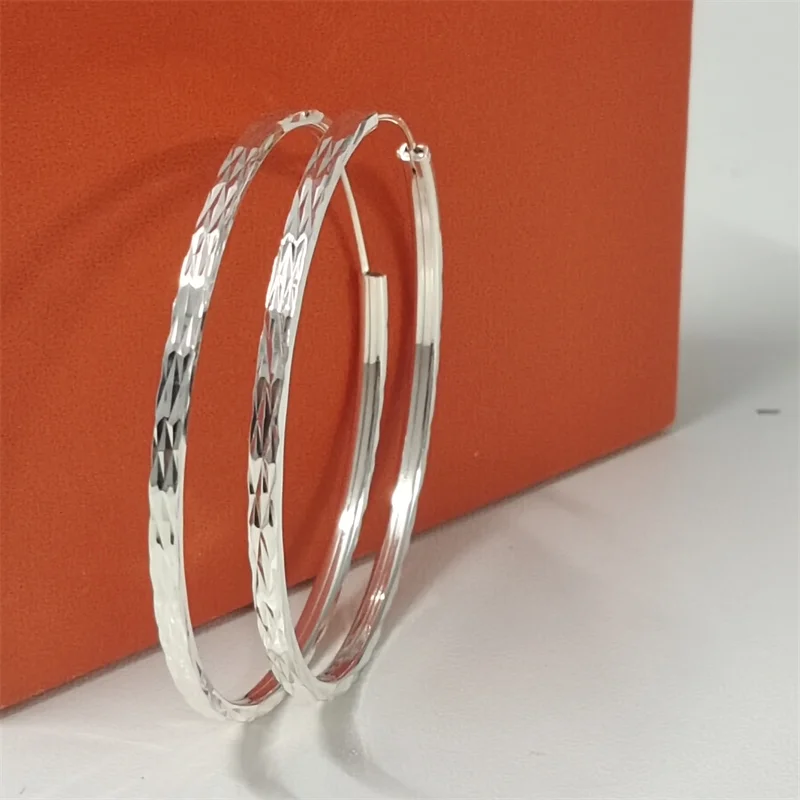 Senlissi – Modische creolen mit 18 Karat vergoldet für Damen, 925er-Sterlingsilber, 2,5 mm Ohrring, C Diegoь K® Servies, einfacher Schmuck, Geschenke – Detail 5