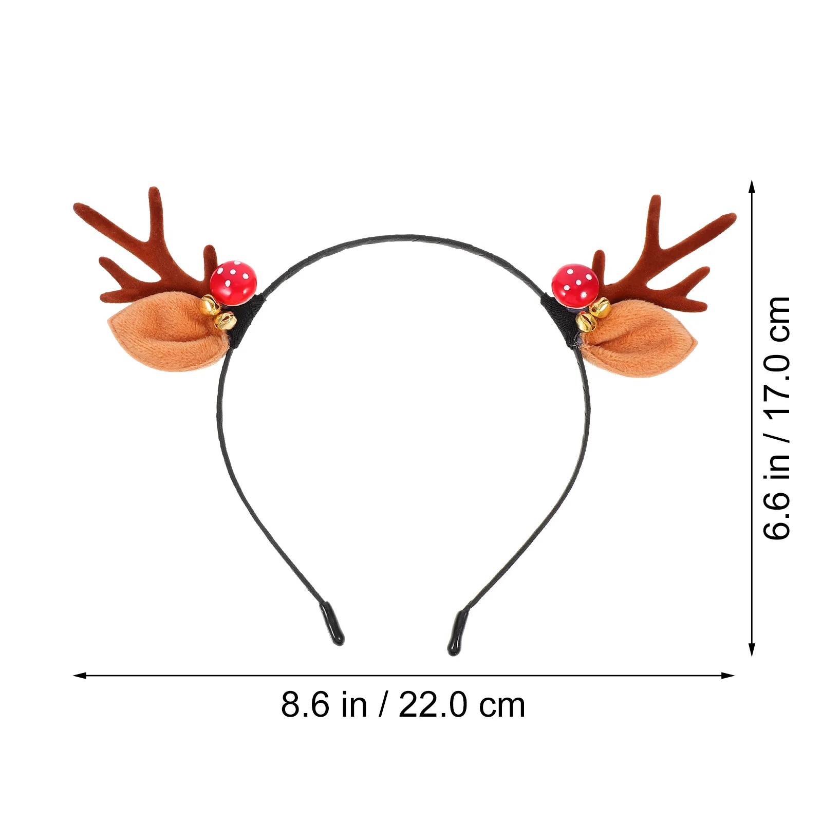 

2 pcs Antler Hair Hoops Xmas Party Accessories Flocking Material Lightweight Durable Universal Size Stage Decor Girl Christmas
