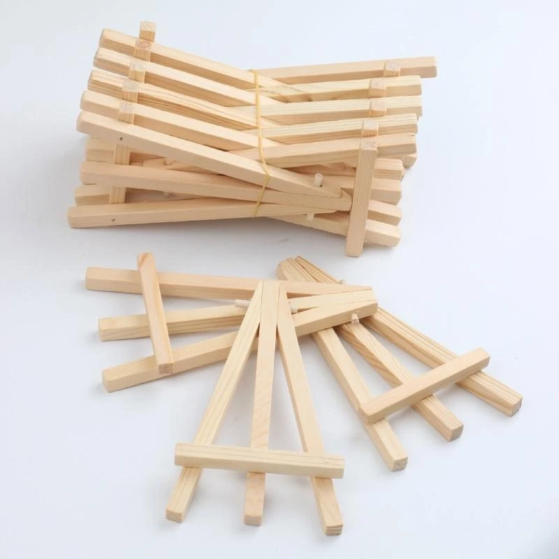 

G6DC 10 A-frame Artist Easels Set Mini Desk Easels Wooden Display Stand Adjustable Paintings Holder Rack for Crafts Pictures