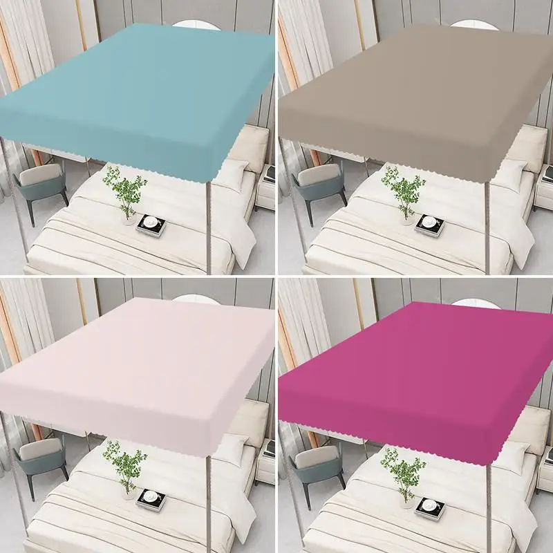 Bed Dust Cover Curtain Windproof Mosquito Net Bedroom Home Use Single Double Bed Curtain Cover Fabric Dustproof Bed Top