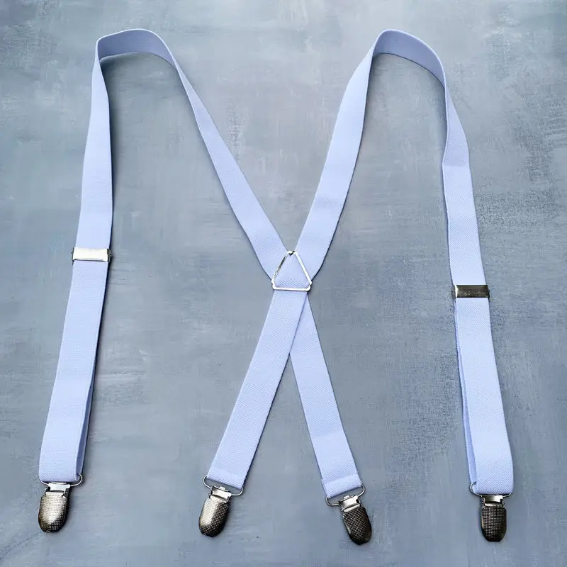 4 Clips Strap Suspender Clips Trouser Braces Adjustable Pants Straps Holders Universal Jean Suspender Clips Fashion Accessory