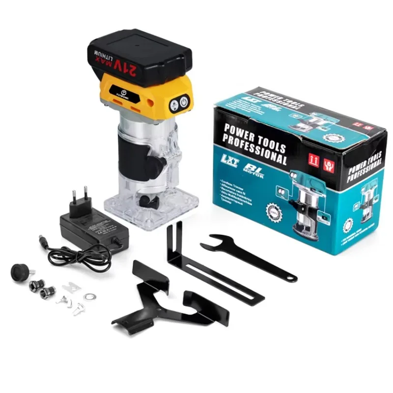 WoodWorking Tool Handheld 21V Cordless Electric Trimming Machine Electric Wood Trimmer Machine
