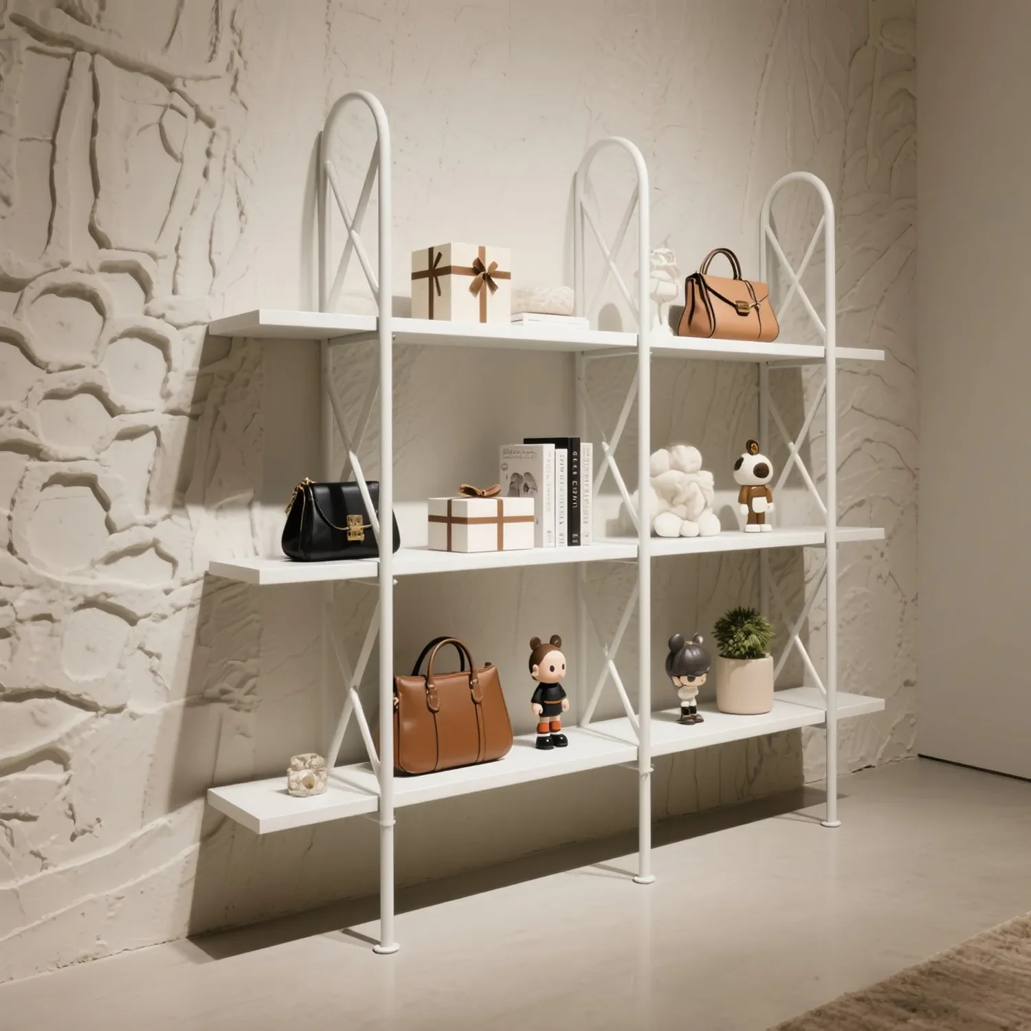 Simple blind box display living room storage rack,doll POP MART figure shelf