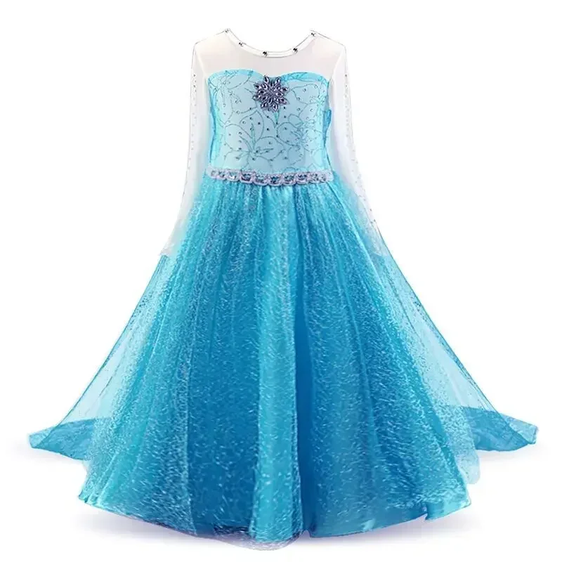 Frozen Elsa Snow Queen Dresses Kids Cosplay 2024 Costumes For Girls Carnival Birthday Party Prom Gown Children Princess Clothing