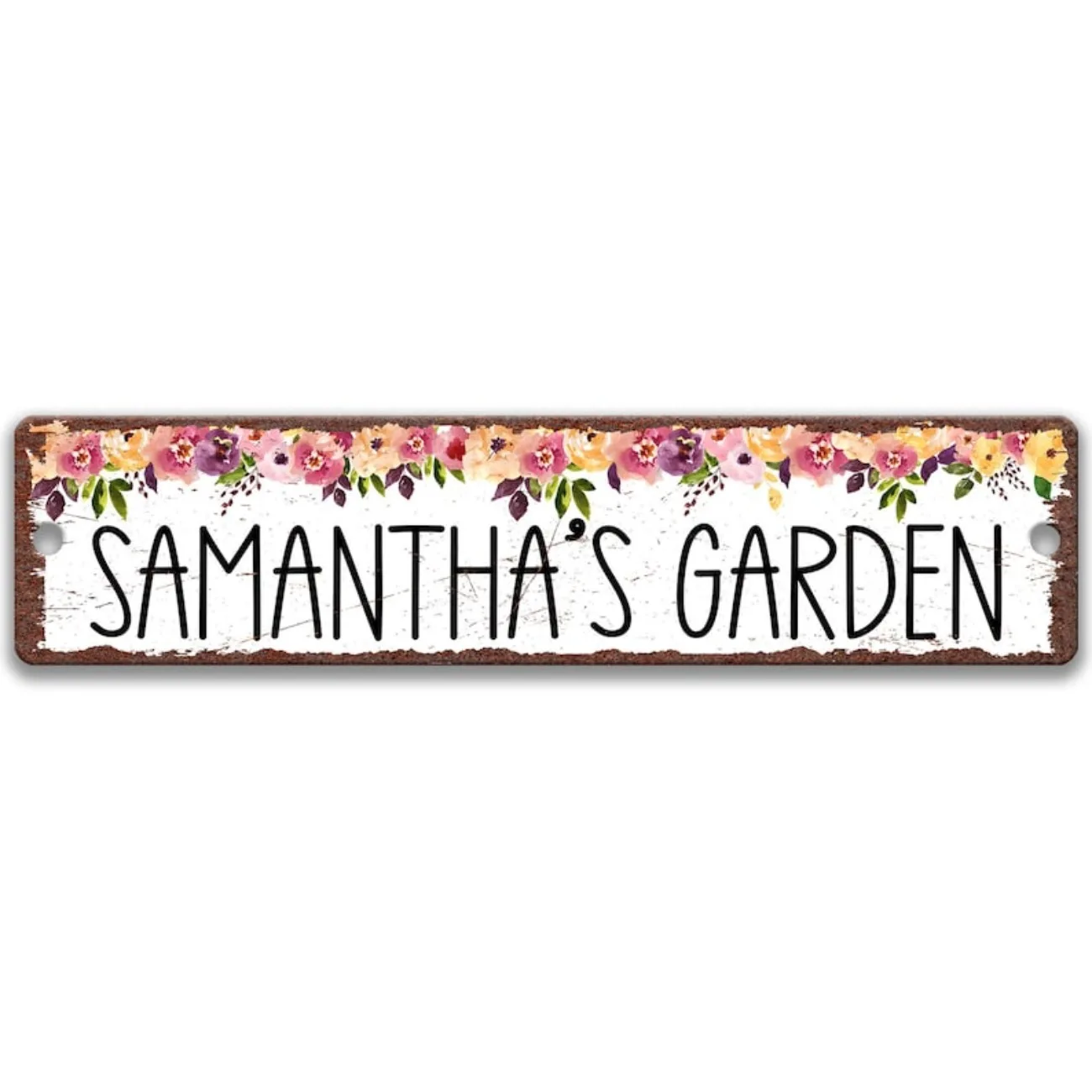 CIFbuy Anpassbares Personalisiertes Vintage-Metall-Gartenschild, Wanddekoration für Hinterhof, Tor, Pflanzen, Gärtner, Hütte, Zuhause