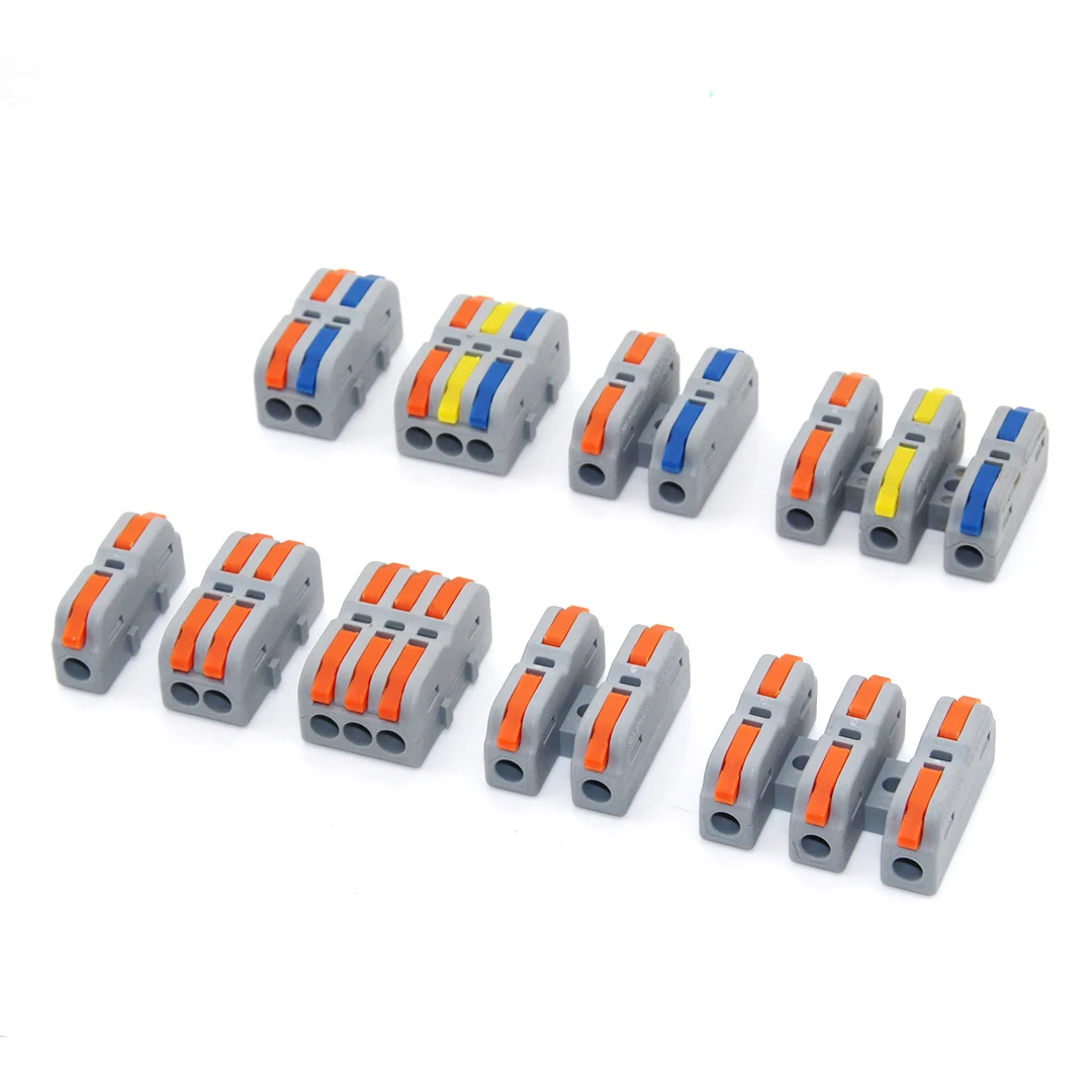 

1/5/10 PCS Fast Spring Splicing Wiring Connector Wire Cable Connectors Universal Compact Conductor Push-in Terminal Block