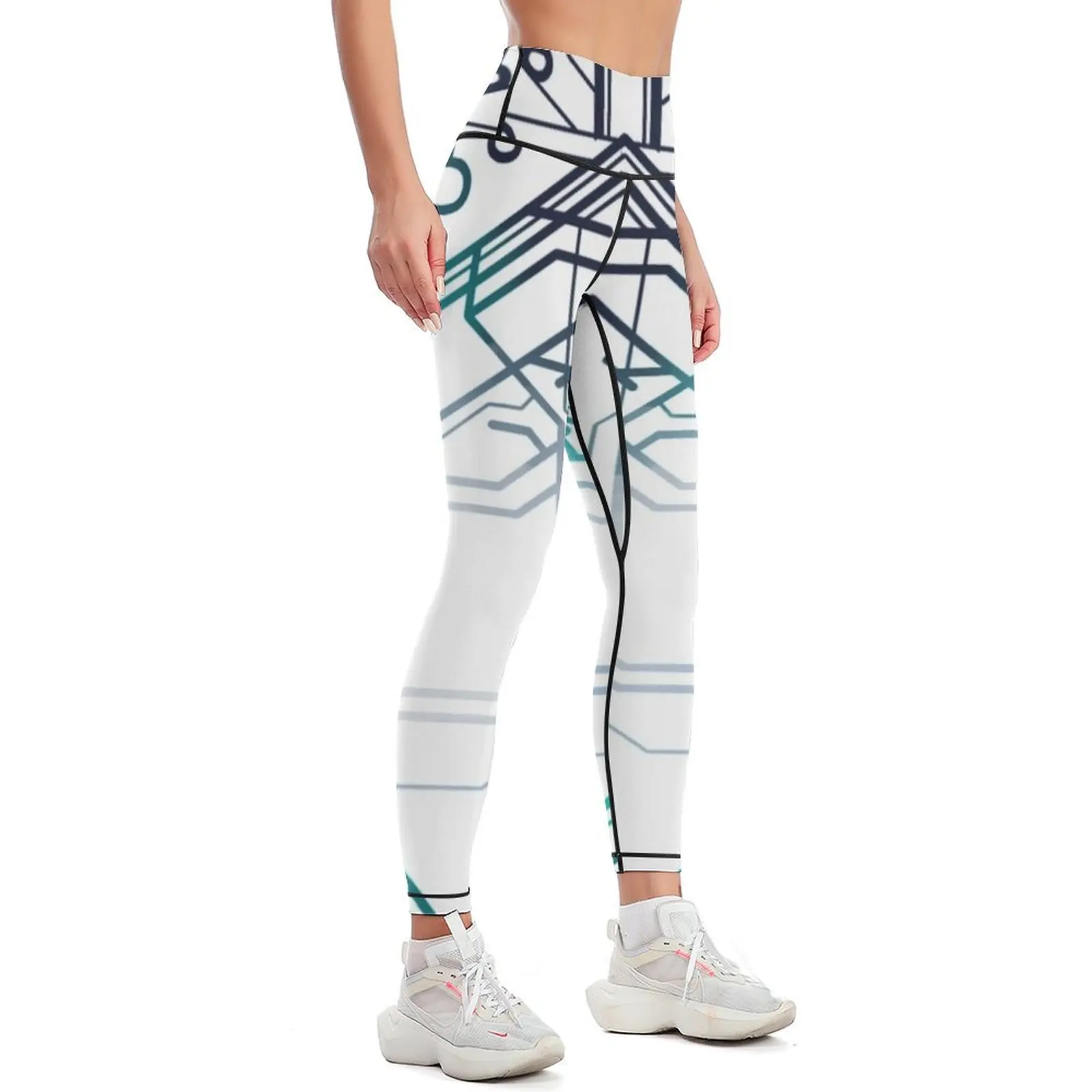 Squip's Hoodie Pattern Leggings sportswear gym gym wear Women's sports pants Women's high waist Womens Leggings