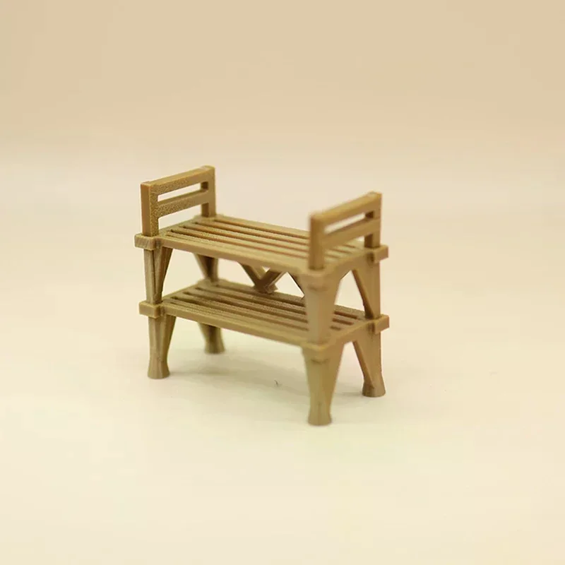 Réplique de rangement de chaussures à double couche, décoration de meubles de maison de poupée, jouet de décoration d'exposition de maison mineure.