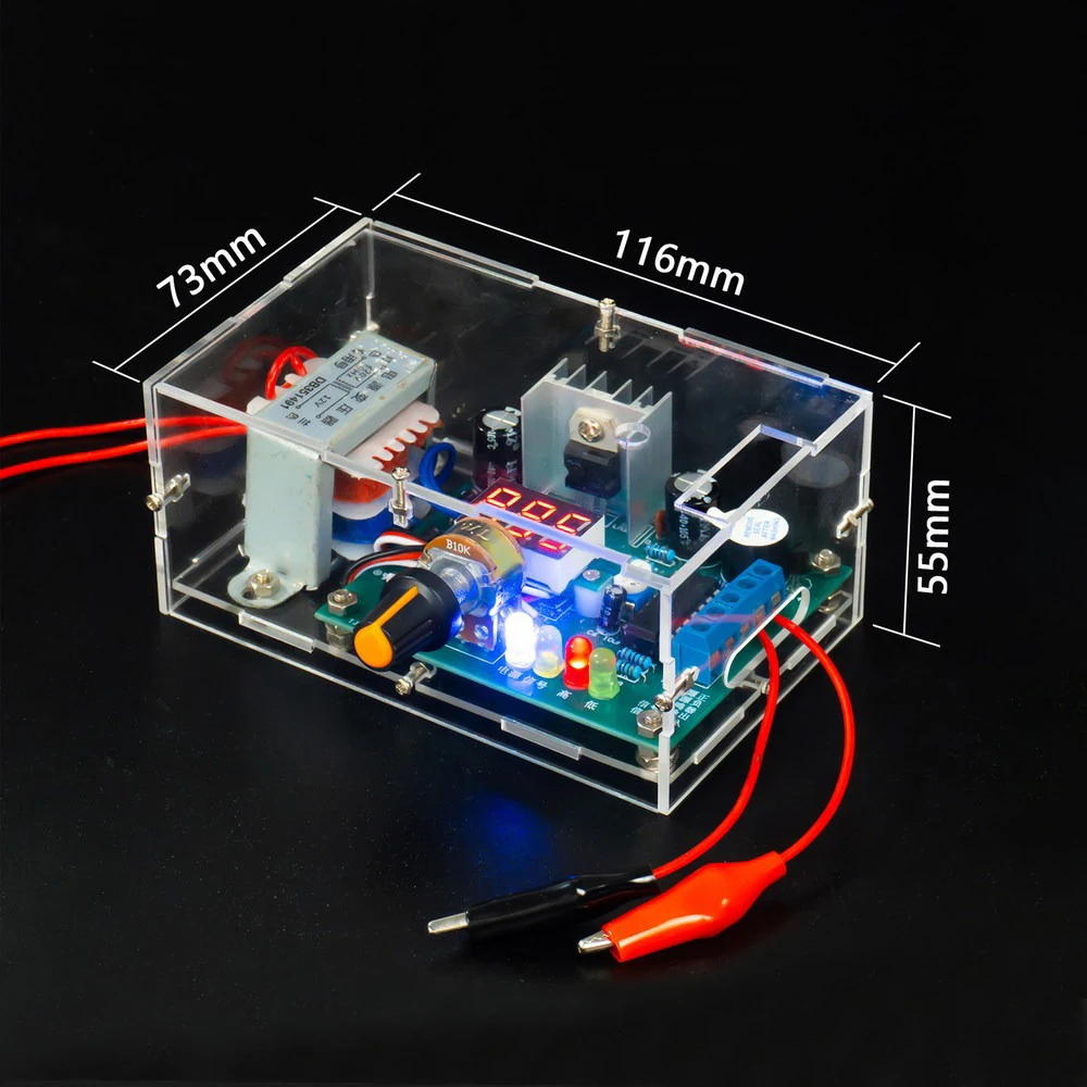 LM317 Adjustable DC Regulated Power Supply Kit Electronic DIY Soldering Training Circuit Board for Student Assembly Practice