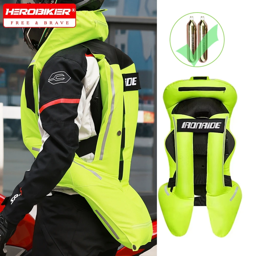 

Мотоциклетный жилет с воздушной подушкой, светоотражающий, для мотокросса, с CO2-баллоном, защита CE для мотоезды